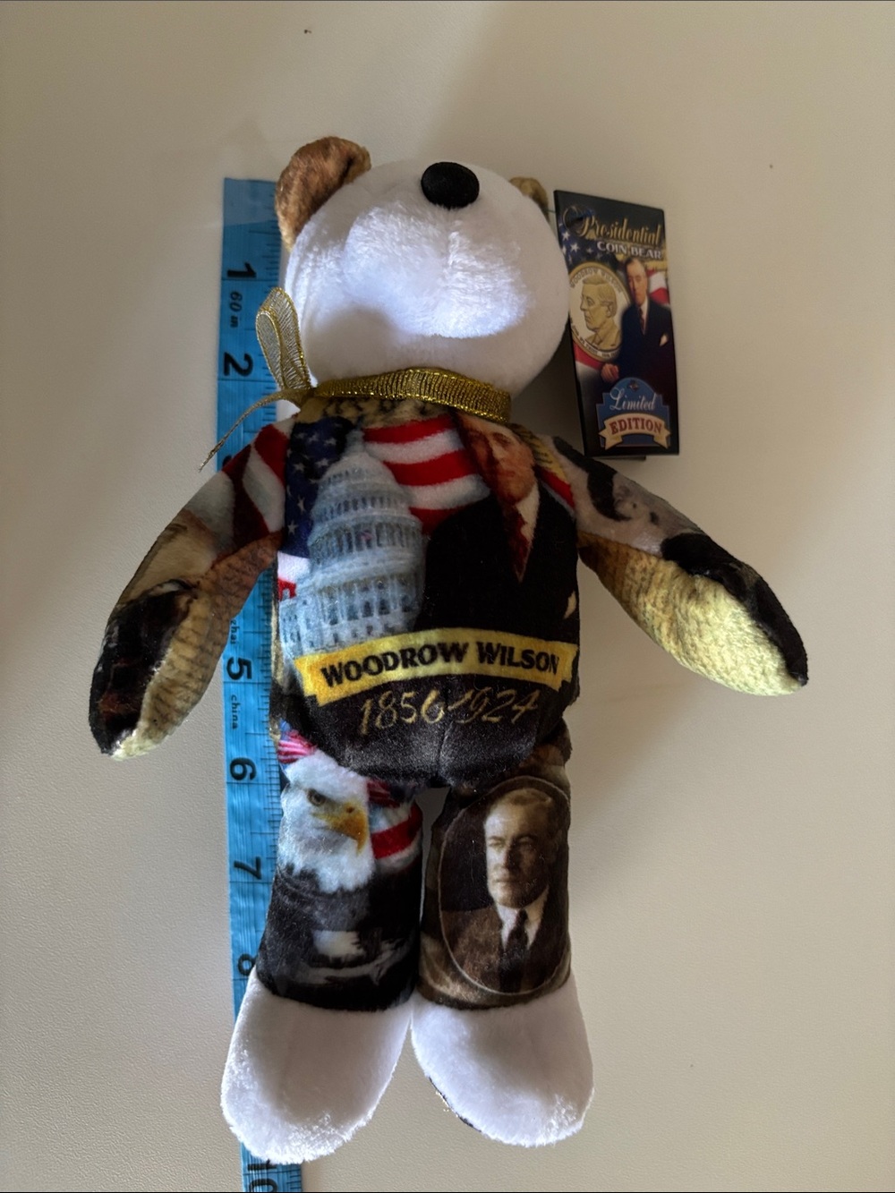 Presidential Collectible Plush Bear in Patriotic Colors—-WITH OUT THE COIN